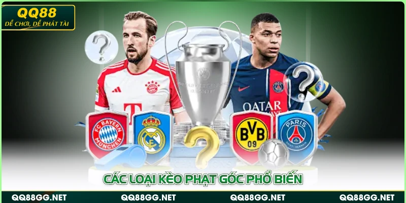 Các loại kèo phạt góc phổ biến